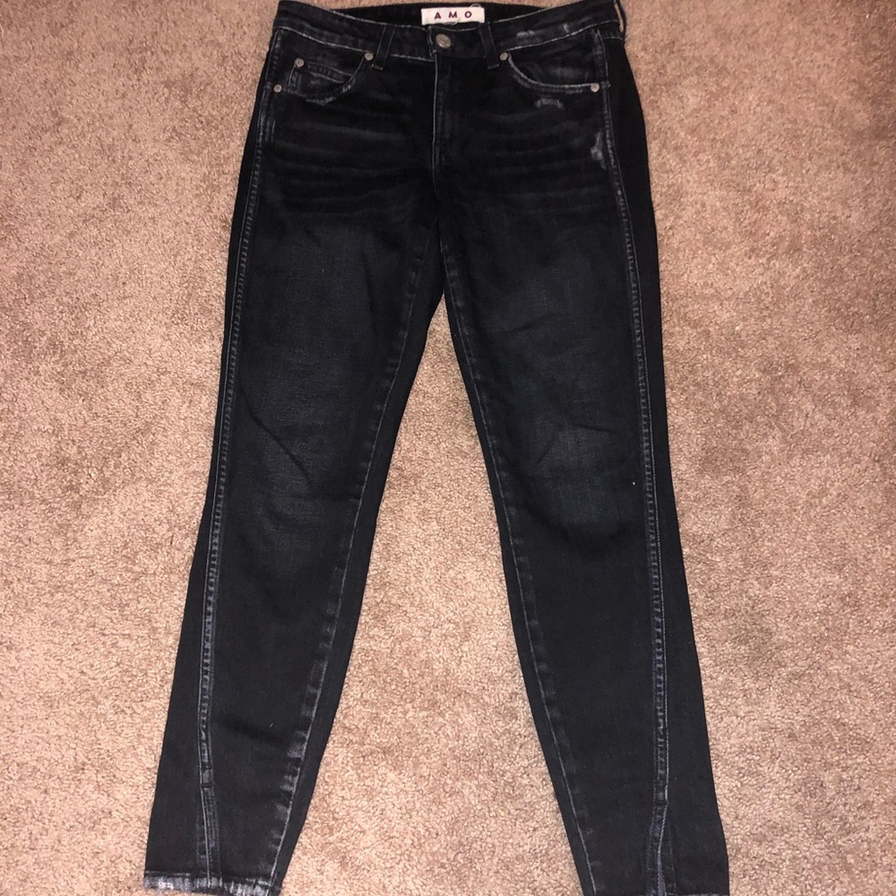AMO black crop jeans size 27